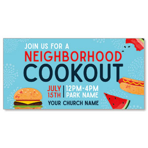 Neighborhood Cookout 11" x 5.5" Oversized Postcards