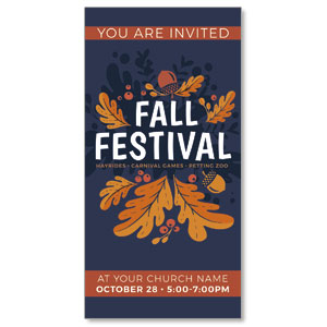 Fall Festival Invited 11" x 5.5" Oversized Postcards