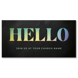 Colorful Words Hello 11" x 5.5" Oversized Postcards
