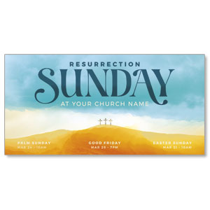 Resurrection Sunday Crosses 11" x 5.5" Oversized Postcards