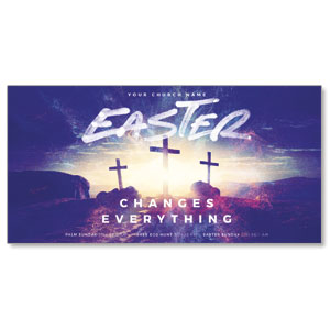 Easter Changes Everything Crosses 11" x 5.5" Oversized Postcards