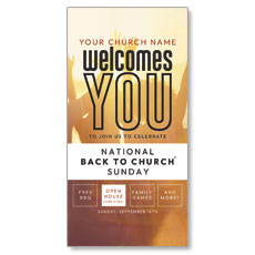 Back to Church Welcomes You Orange 