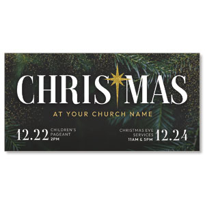 Green Pine Christmas 11" x 5.5" Oversized Postcards