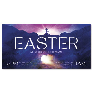 Easter Cross Tomb 11" x 5.5" Oversized Postcards