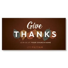 Give Thanks Fall Leaves 