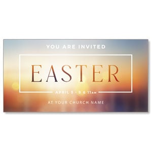 Easter Soft Sunrise 11" x 5.5" Oversized Postcards