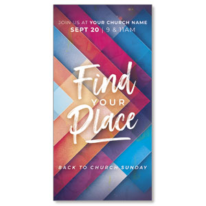 BTCS Find Your Place Chevron 11" x 5.5" Oversized Postcards
