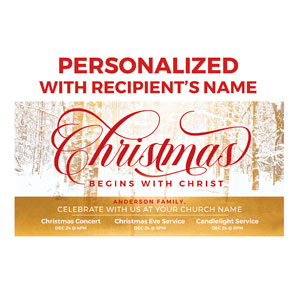 Begins with Christ Trees Personalized OP