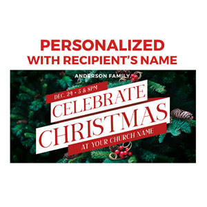 Celebrate Christmas Pine Personalized OP