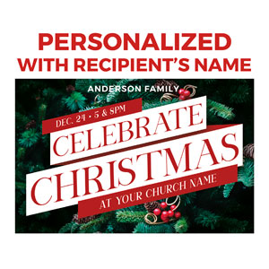 Celebrate Christmas Pine Personalized IC