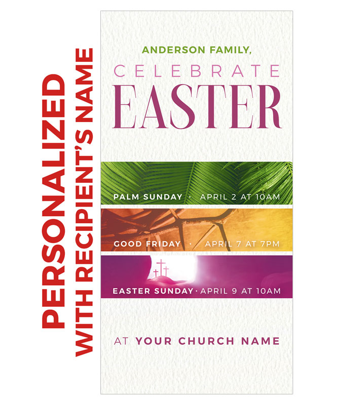 Church Postcards, Easter, Easter Week Colors, 5.5 x 11