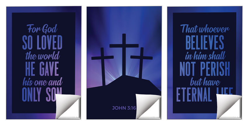 Wall Art, Easter, Aurora Lights Celebrate Easter Triptych, 24 x 36
