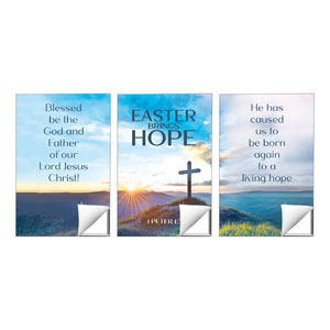 Sunrise Easter Brings Hope Triptych 24 x 36 Quick Change Art