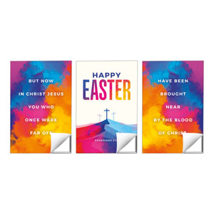 Colorful Easter Crosses Triptych 24 x 36 Quick Change Art