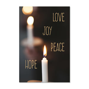 Candle Advent Words 23" x 34.5" Rigid Wall Art