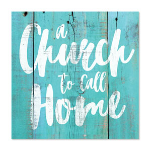 Mod Church Home 23" x 23" Rigid Wall Art