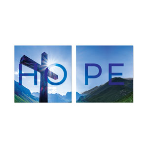 Hope Cross Pair 23" x 23" Rigid Wall Art