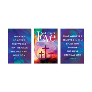 No Greater Love Triptych 23" x 34.5" Rigid Wall Art