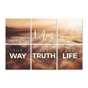 Mod I Am Way Truth Life 23" x 23" Rigid Wall Art