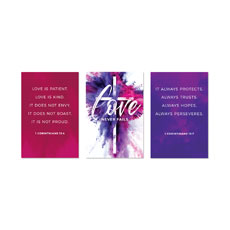 Love Never Fails Triptych 