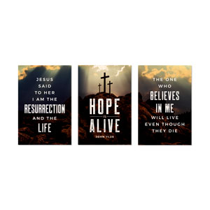 Hope Is Alive Crosses Triptych 23" x 34.5" Rigid Wall Art