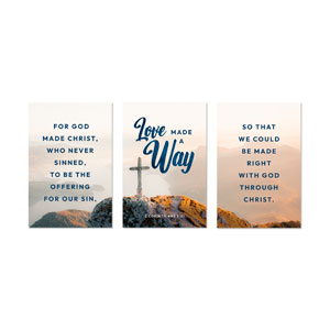 Love Made A Way Triptych 23" x 34.5" Rigid Wall Art