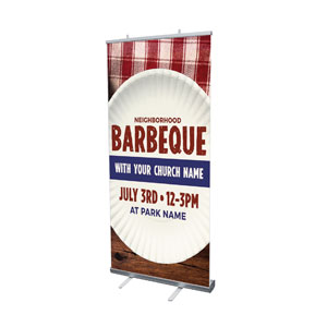 Barbeque Plate 4' x 6'7" Vinyl Banner