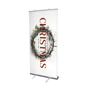 Christmas Crown Wreath 4' x 6'7" Vinyl Banner