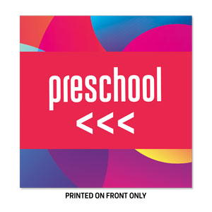 Curved Colors Preschool 23" x 23" Rigid Sign