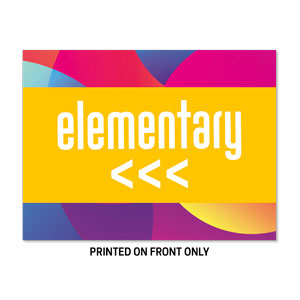 Curved Colors Elementary 23" x 17.25" Rigid Sign
