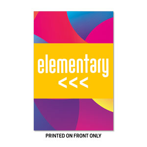 Curved Colors Elementary 23" x 34.5" Rigid Sign