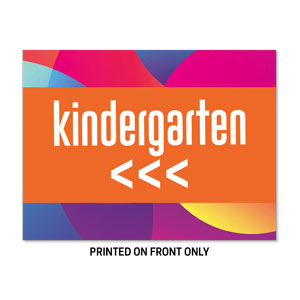 Curved Colors Kindergarten 23" x 17.25" Rigid Sign