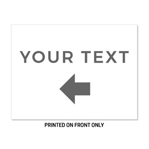 White Gray Your Text 23" x 17.25" Rigid Sign