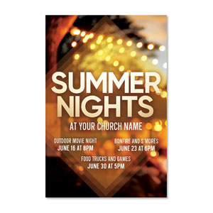 Summer Nights 23" x 34.5" Rigid Sign