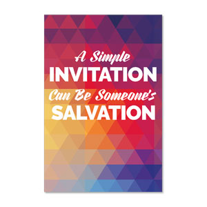 Geometric Bold Simple Invitation 23" x 34.5" Rigid Sign