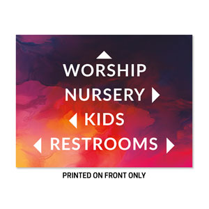 Vibrant Paint Directional 23" x 17.25" Rigid Sign