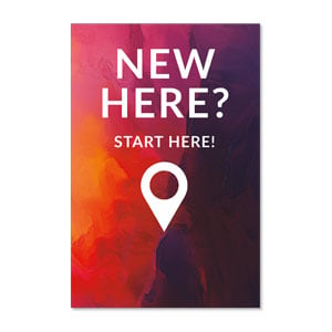 Vibrant Paint New Here 23" x 34.5" Rigid Sign