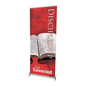 Get Connected Discipleship 2'7" x 6'7"  Vinyl Banner