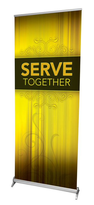 Banners, Church Theme, Together Serve, 2'7 x 6'7