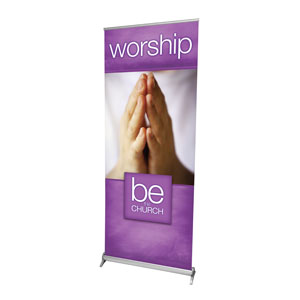 Be the Church Worship 2'7" x 6'7"  Vinyl Banner