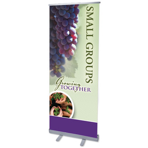 Growing Together Small Groups 2'7" x 6'7"  Vinyl Banner