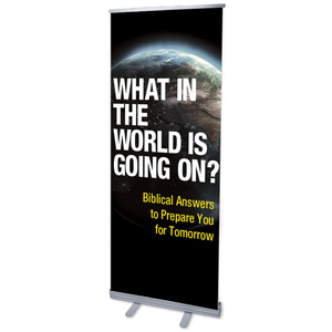 What in the World 2'7" x 6'7"  Vinyl Banner