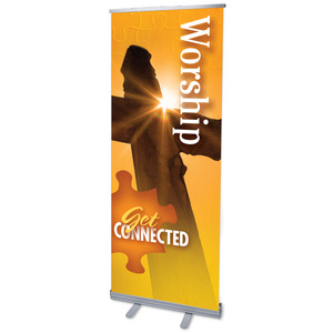 Youre Connected Worship 2'7" x 6'7"  Vinyl Banner