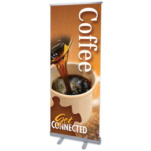 Youre Connected Coffee 2'7" x 6'7"  Vinyl Banner