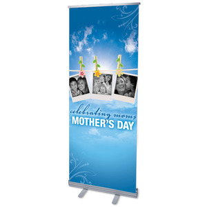 Celebrating Moms 2'7" x 6'7"  Vinyl Banner