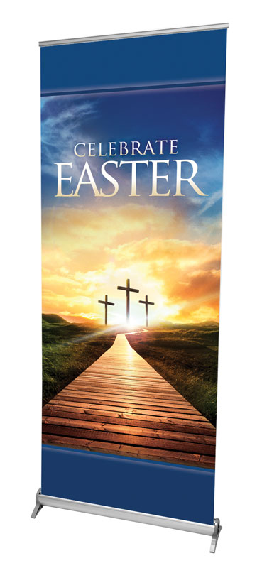 Banners, Easter, Easter Crosses Path, 2'7 x 6'7