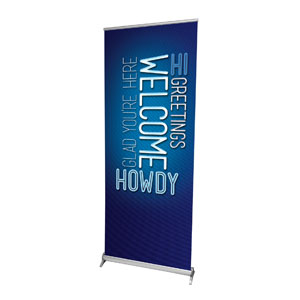 Words Welcome 2'7" x 6'7"  Vinyl Banner