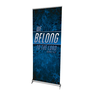 We Belong to the Lord 2'7" x 6'7"  Vinyl Banner