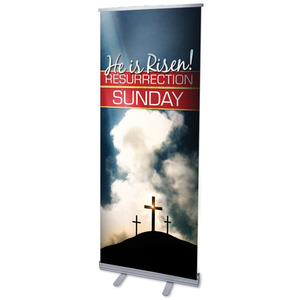 Risen Resurrection 2'7" x 6'7"  Vinyl Banner