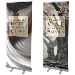 Potter And Vine   2'7" x 6'7"  Vinyl Banner